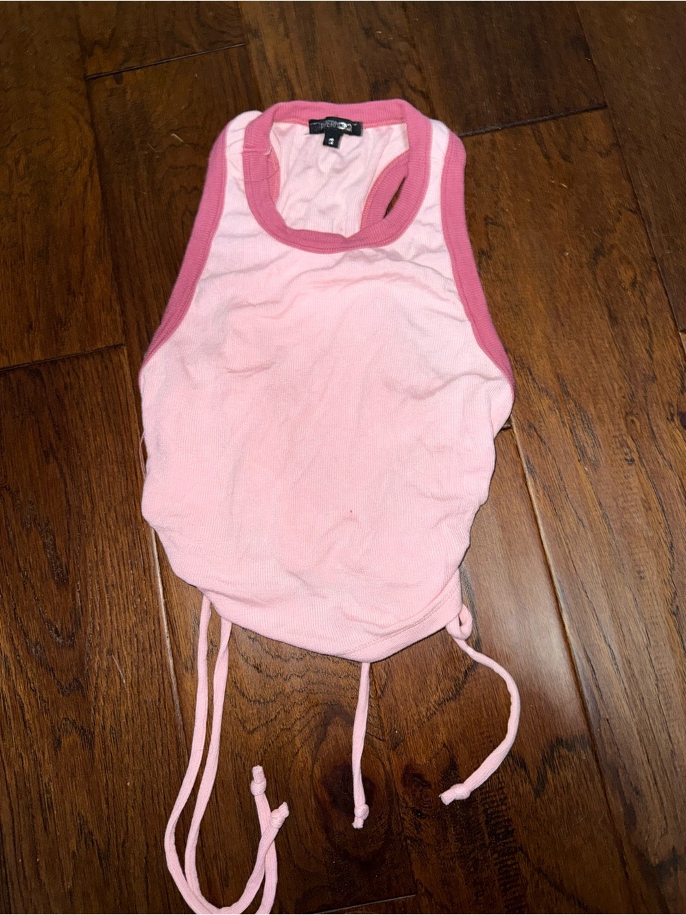Papermoon Pink Layered Scoop Neck Women's Top
